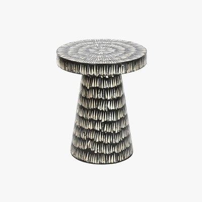 Mesa de Apoio Preta com Madre Pérola VEREDA - Gato Preto