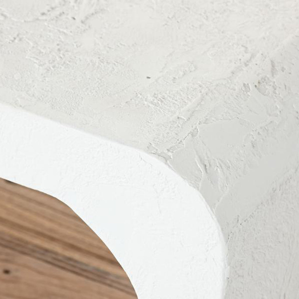 Mesa de cabeceira Branca com Madeira ZENA - Gato Preto