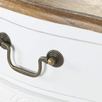 Mesa de Cabeceira Branca com Uma Gaveta 48x35x69 VERSAILLES - Gato Preto