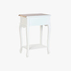 Mesa de Cabeceira Branca com Uma Gaveta 48x35x69 VERSAILLES - Gato Preto