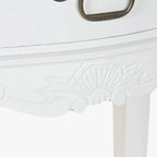 Mesa de Cabeceira Branca com Uma Gaveta 48x35x69 VERSAILLES - Gato Preto