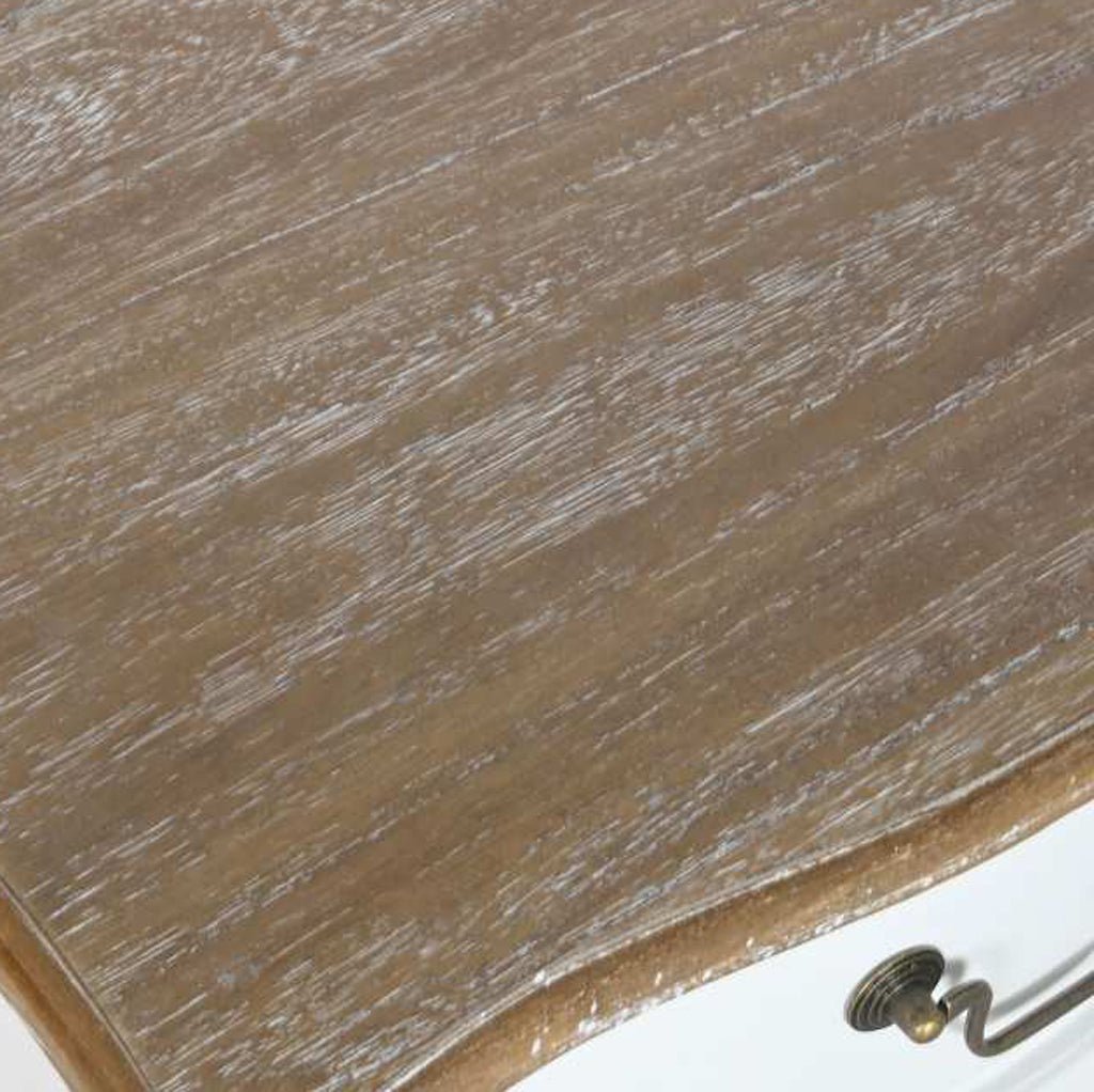 Mesa de Cabeceira Branca com Uma Gaveta 48x35x69 VERSAILLES - Gato Preto