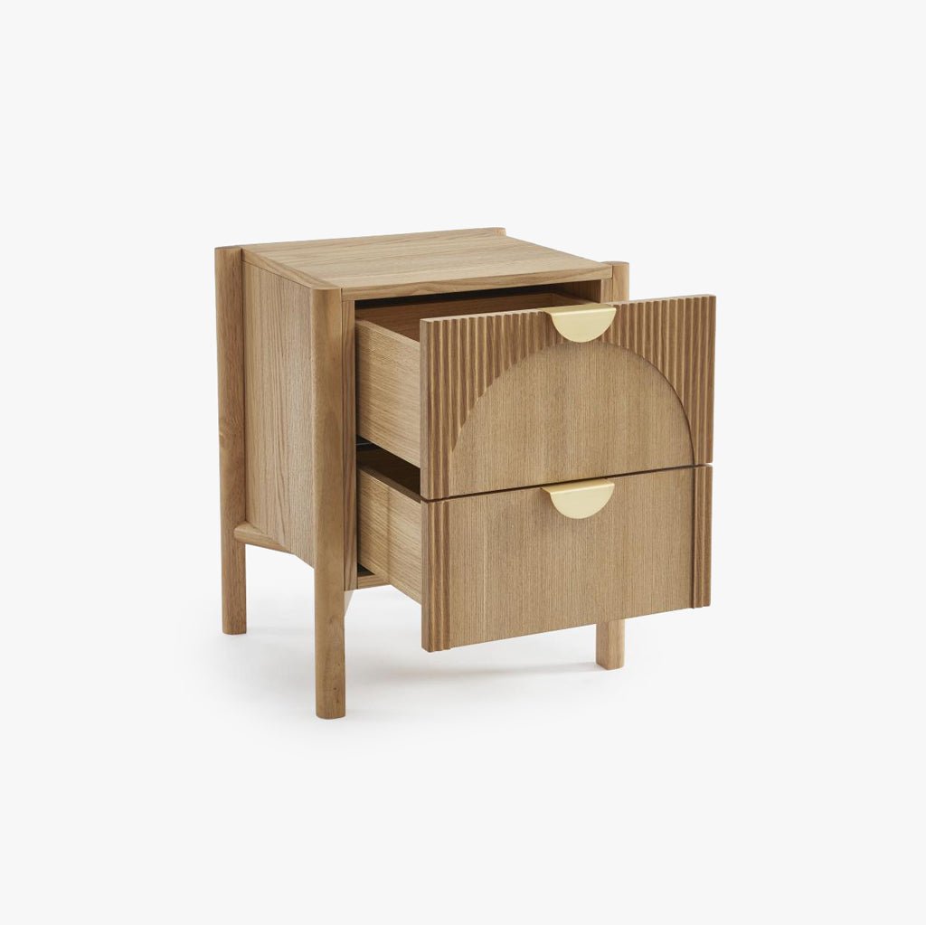 Mesa de Cabeceira com Duas Gavetas TUNES - Gato Preto