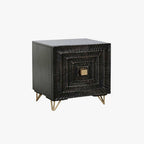 Mesa de Cabeceira Metal e Madeira TORA - Gato Preto