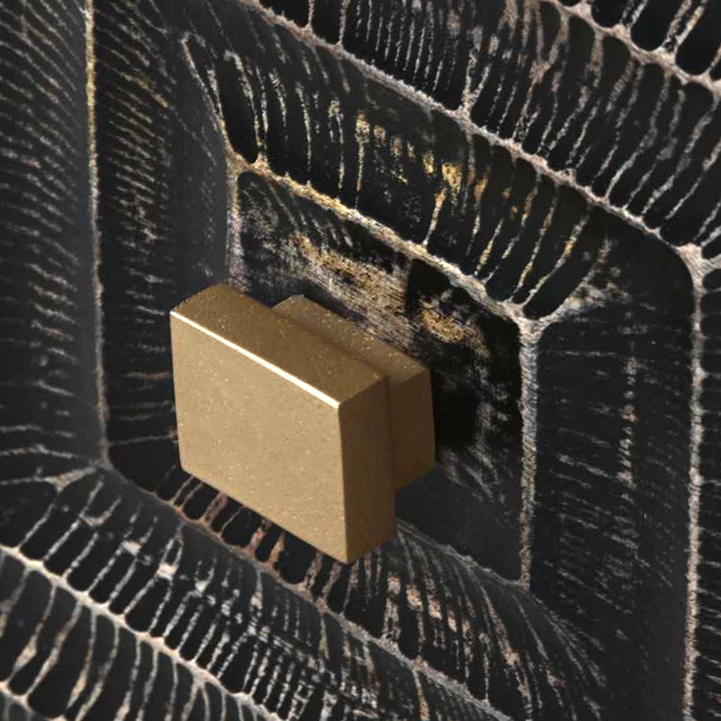 Mesa de Cabeceira Metal e Madeira TORA - Gato Preto