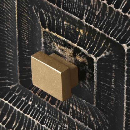 Mesa de Cabeceira Metal e Madeira TORA - Gato Preto