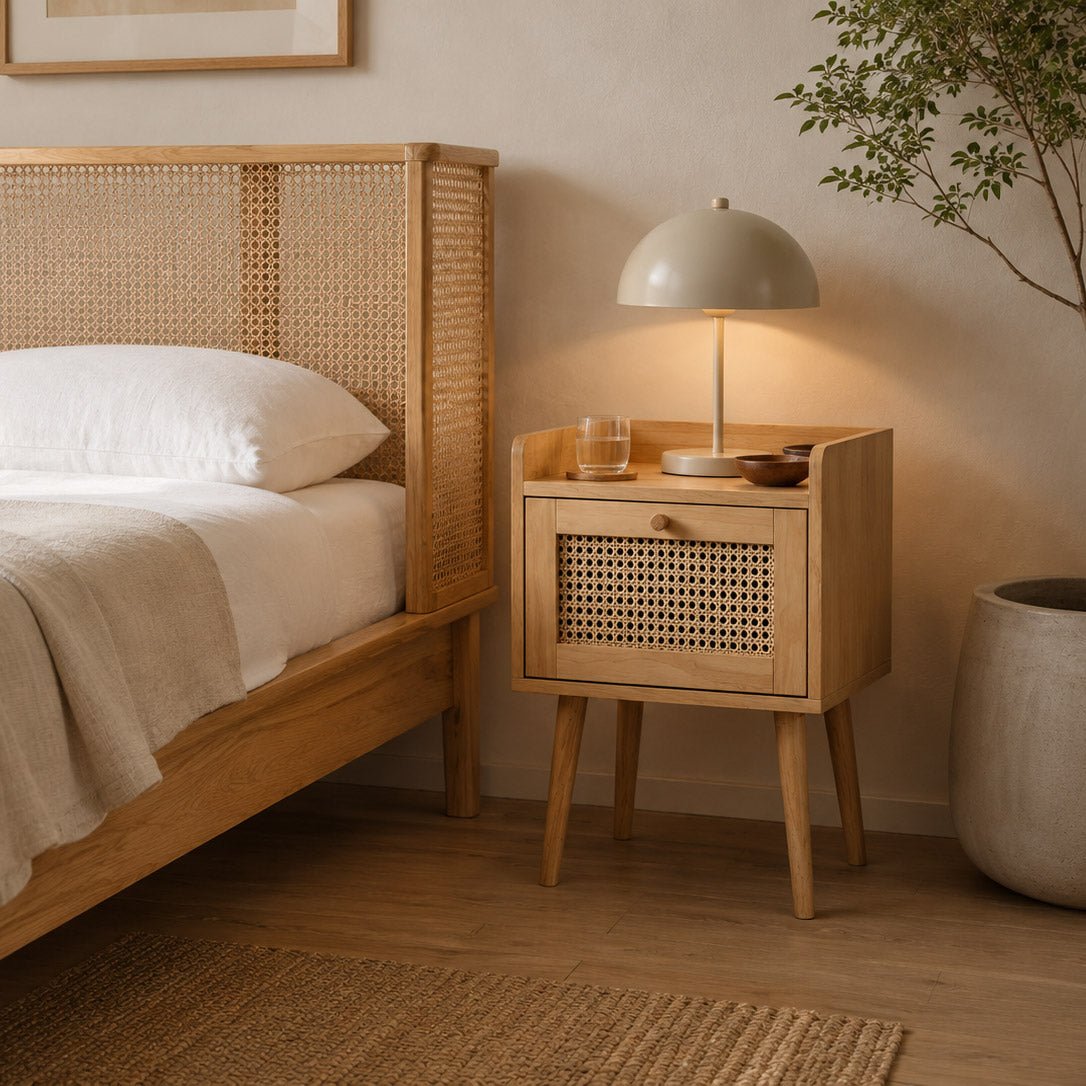 Mesa de cabeceira rattan 40x30x55cm CARTAGO - Gato Preto