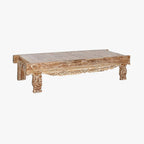 Mesa de Centro Oriental Madeira Cravada 140x98 cm OSAKA - Gato Preto