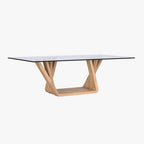 Mesa de Centro Vidro & Nogueira | 130×70×42 cm | PRISMA - Gato Preto