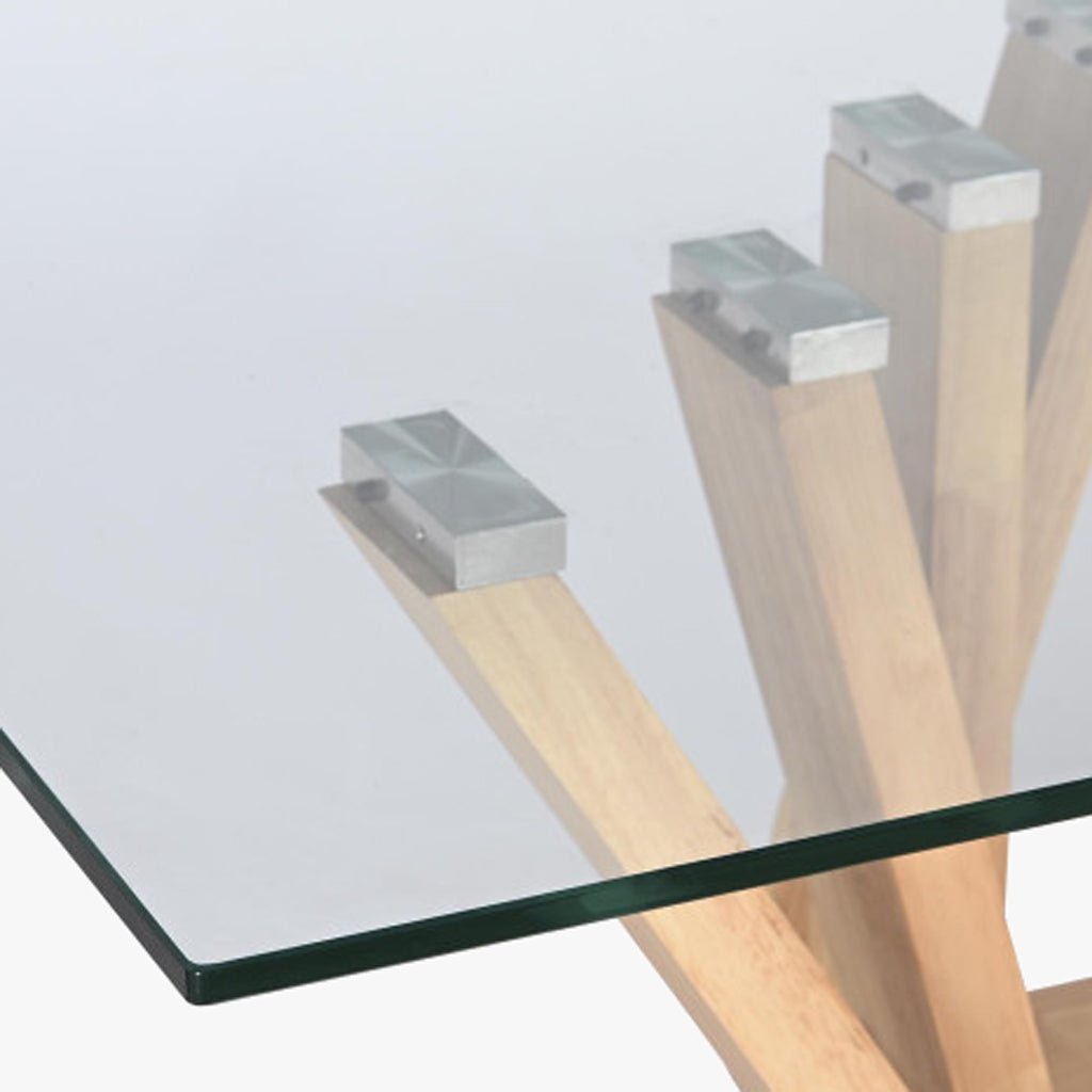 Mesa de Centro Vidro & Nogueira | 130×70×42 cm | PRISMA - Gato Preto