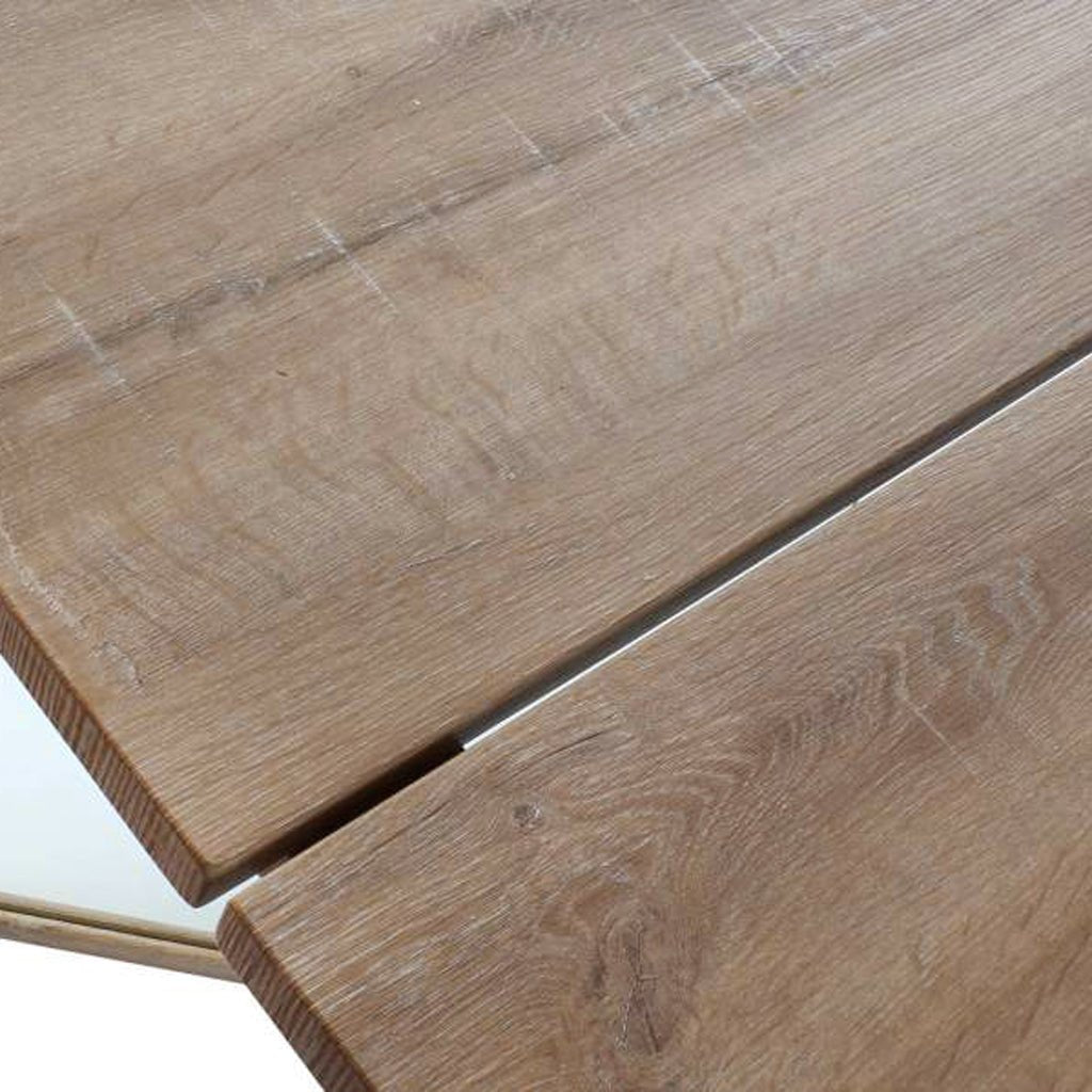 Mesa de Jantar Castanha com Pés em Vidro | 180X90X76 | PRISMA - Gato Preto