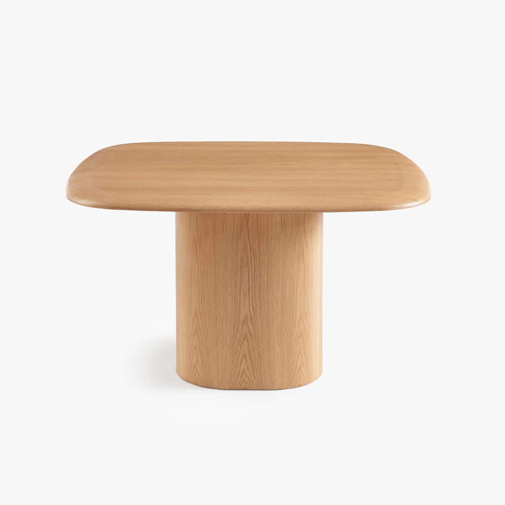 Mesa de jantar natural 130x130x75cm BREST - Gato Preto