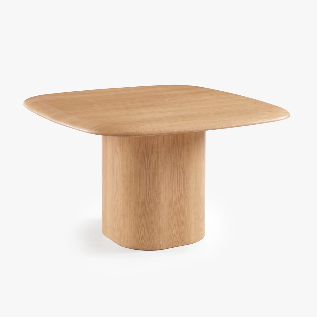 Mesa de jantar natural 130x130x75cm BREST - Gato Preto