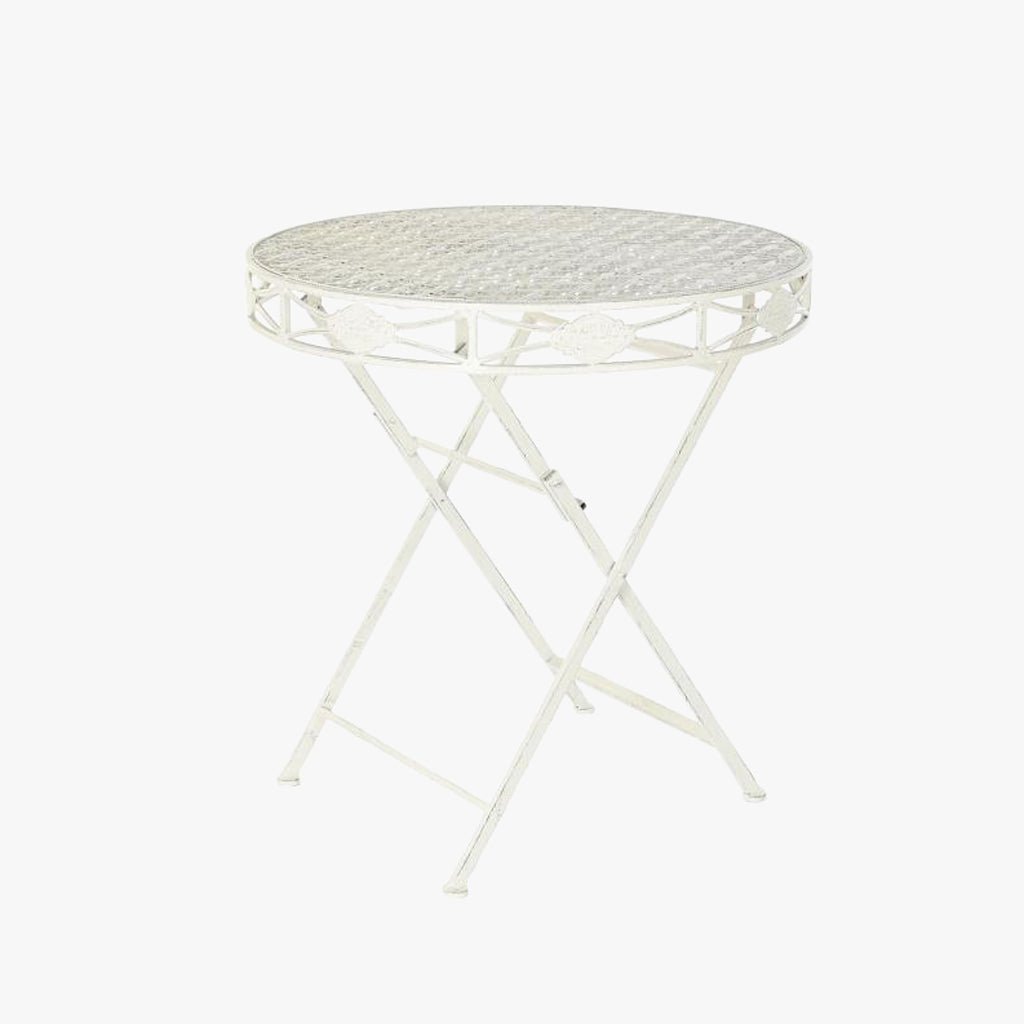 Mesa de Metal de Exterior Ø70x73 cm | Romantic Garden - Gato Preto