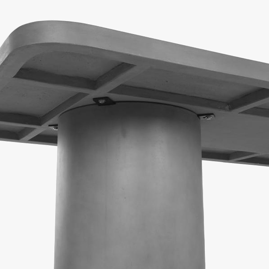 Mesa de Refeição Cimento 200x100x74 - Gato Preto