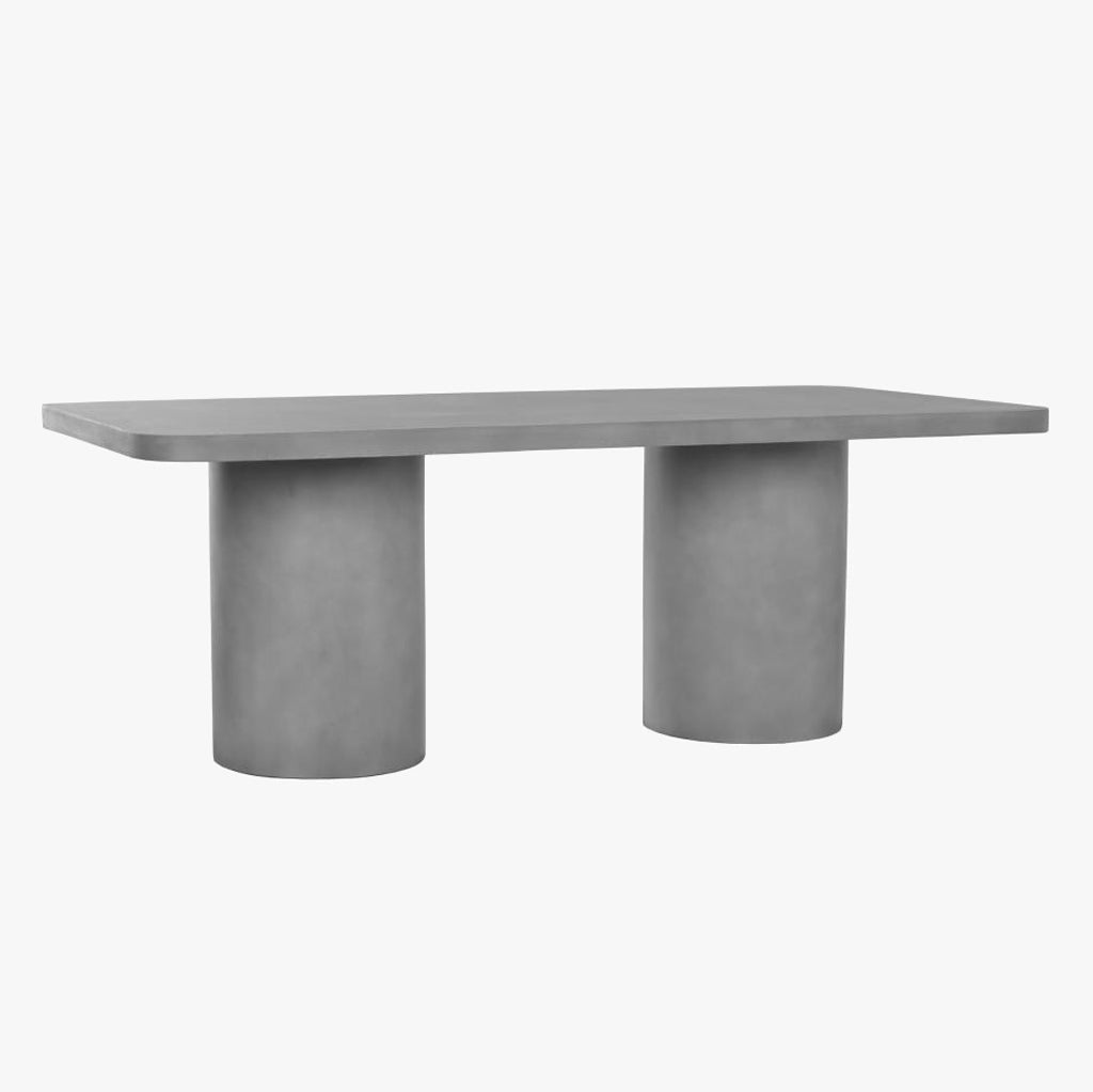 Mesa de Refeição Cimento 200x100x74 - Gato Preto