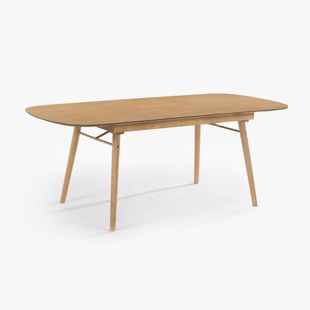 Mesa de Refeição Extensível Natural PERLIS - Gato Preto