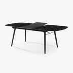 Mesa de Refeição Extensível Preta PERLIS - Gato Preto