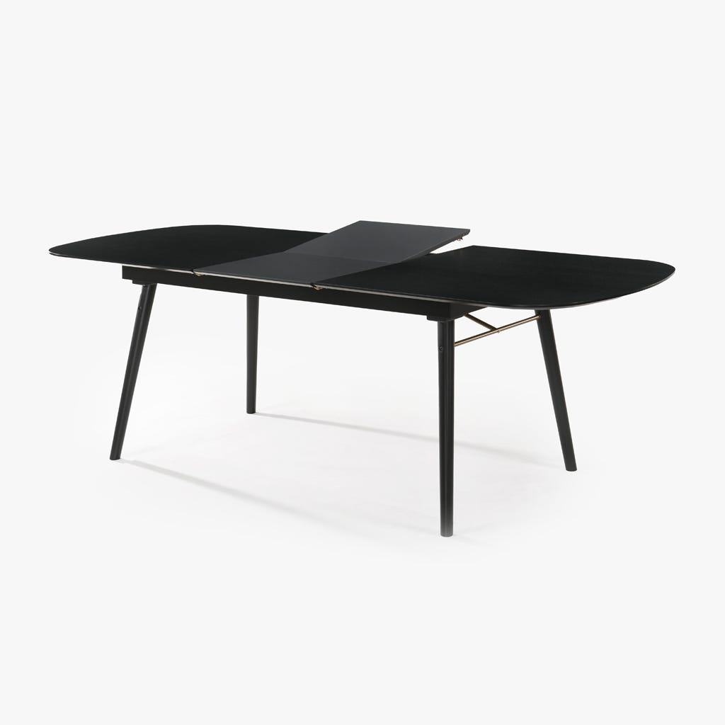 Mesa de Refeição Extensível Preta PERLIS - Gato Preto