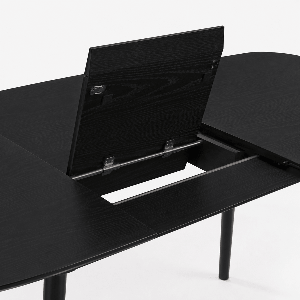 Mesa de Refeição Extensível Preta PERLIS - Gato Preto