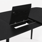 Mesa de Refeição Extensível Preta PERLIS - Gato Preto