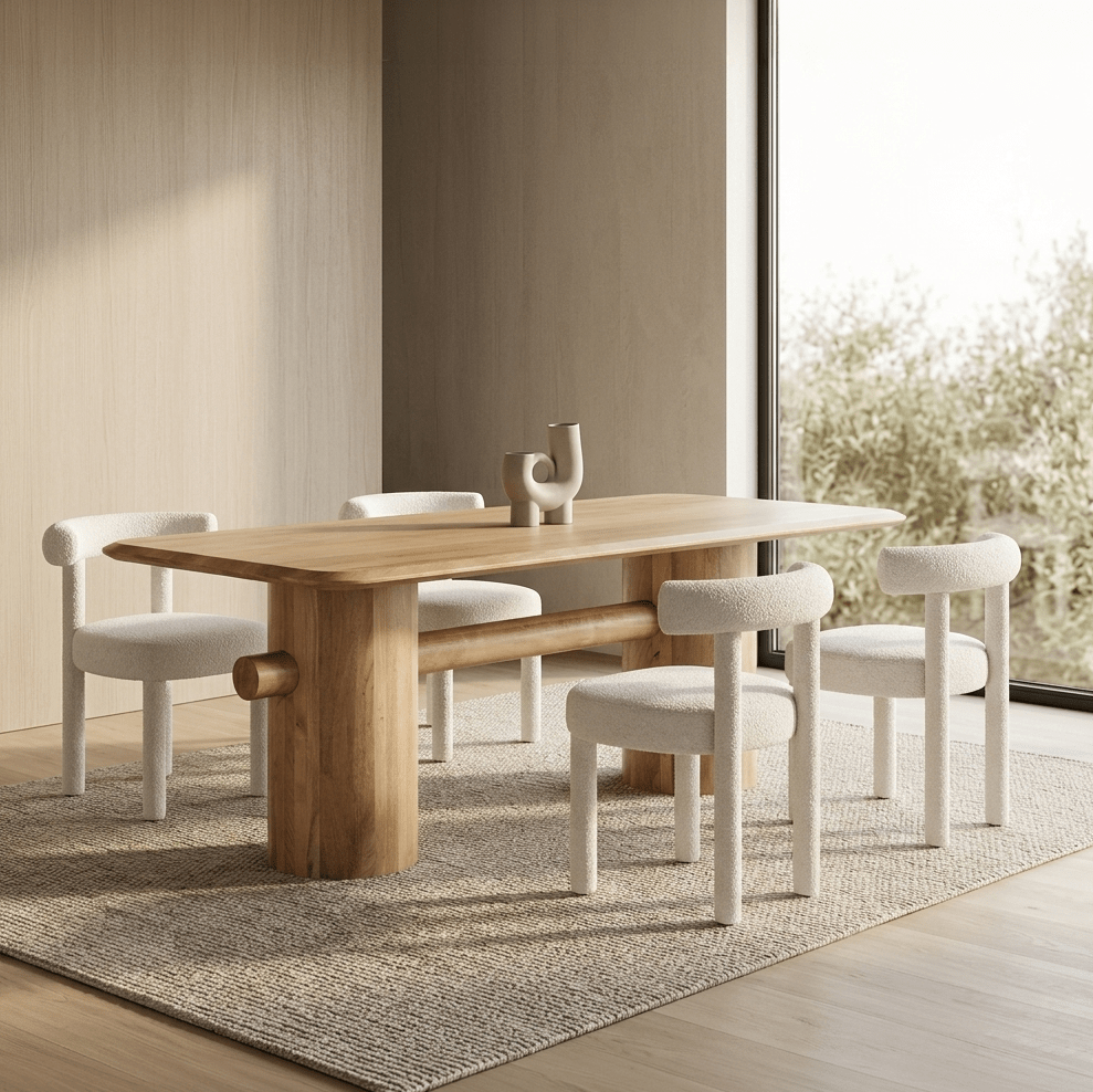 Mesa de Refeição Natural TALHA - Gato Preto