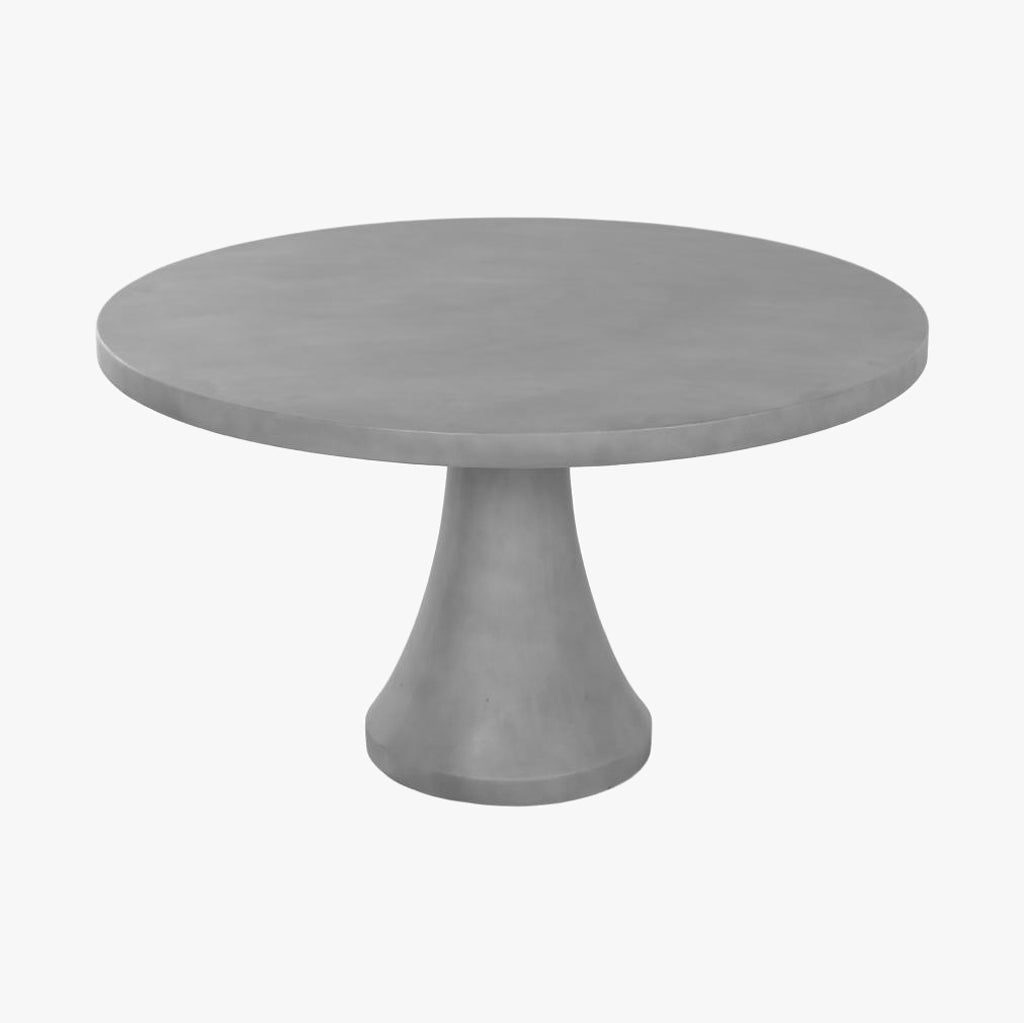 Mesa de Refeição Redonda Cimento Ø130x75 - Gato Preto