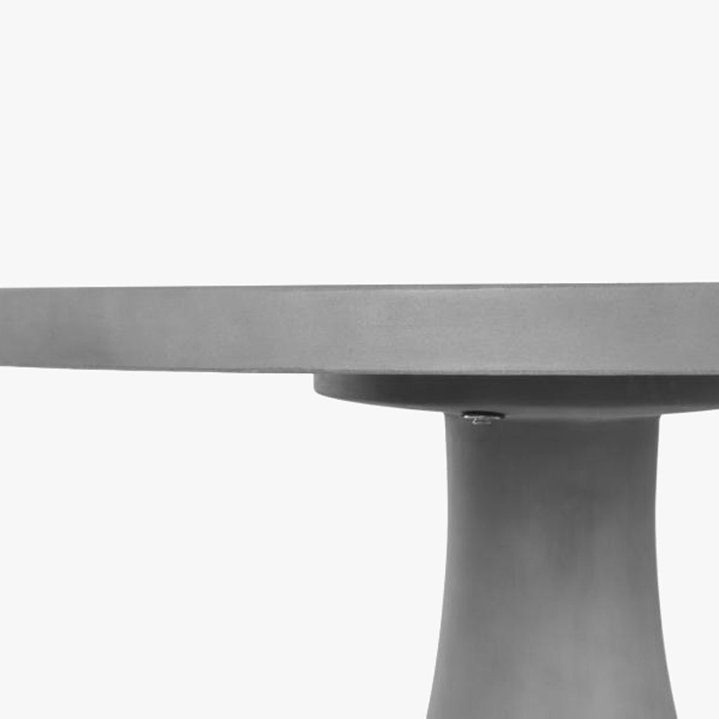 Mesa de Refeição Redonda Cimento Ø130x75 - Gato Preto
