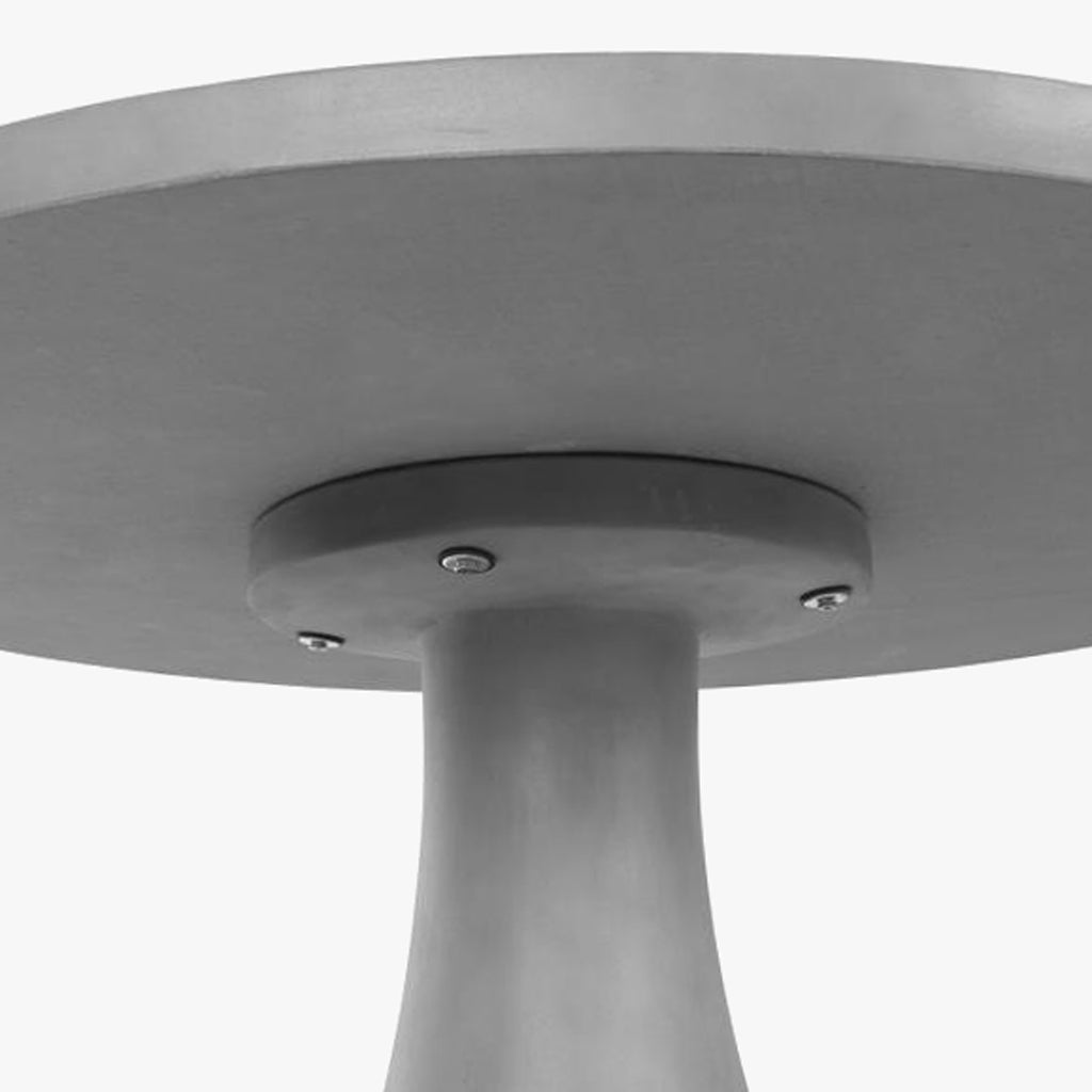 Mesa de Refeição Redonda Cimento Ø130x75 - Gato Preto