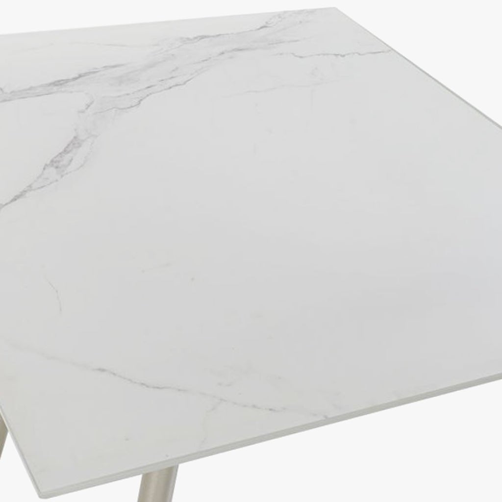 Mesa Jantar Tampo em Vidro Extensível | 140–180x80x76 cm | PRISMA - Gato Preto