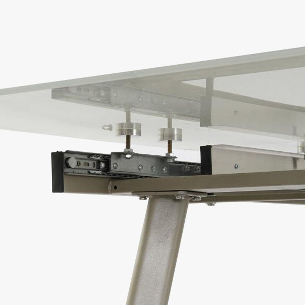 Mesa Jantar Tampo em Vidro Extensível | 140–180x80x76 cm | PRISMA - Gato Preto
