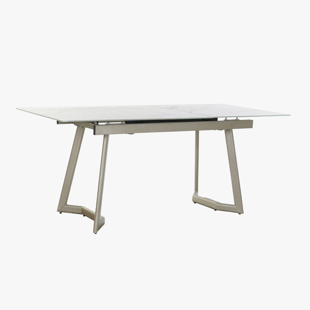 Mesa Jantar Tampo em Vidro Extensível | 140–180x80x76 cm | PRISMA - Gato Preto