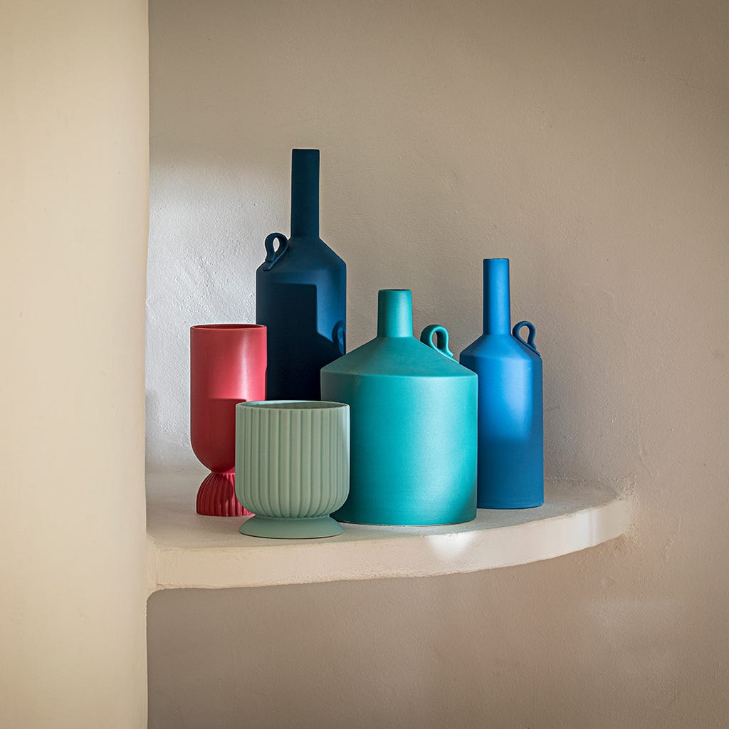 Vase turquoise XANTHI