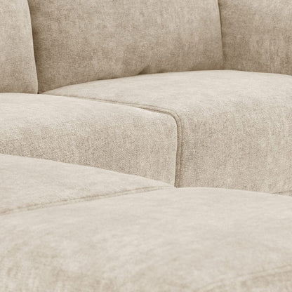 Módulo de sofá braço direito bege COTILLARD - Gato Preto