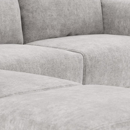 Módulo de sofá braço direito cinza COTILLARD - Gato Preto