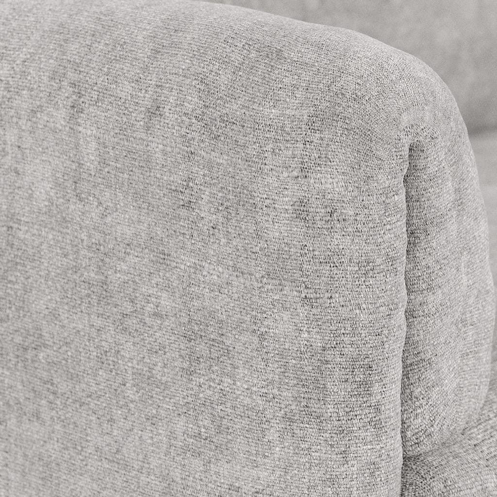 Módulo de sofá braço direito cinza COTILLARD - Gato Preto