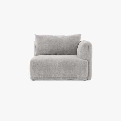 Módulo de sofá braço direito cinza COTILLARD - Gato Preto