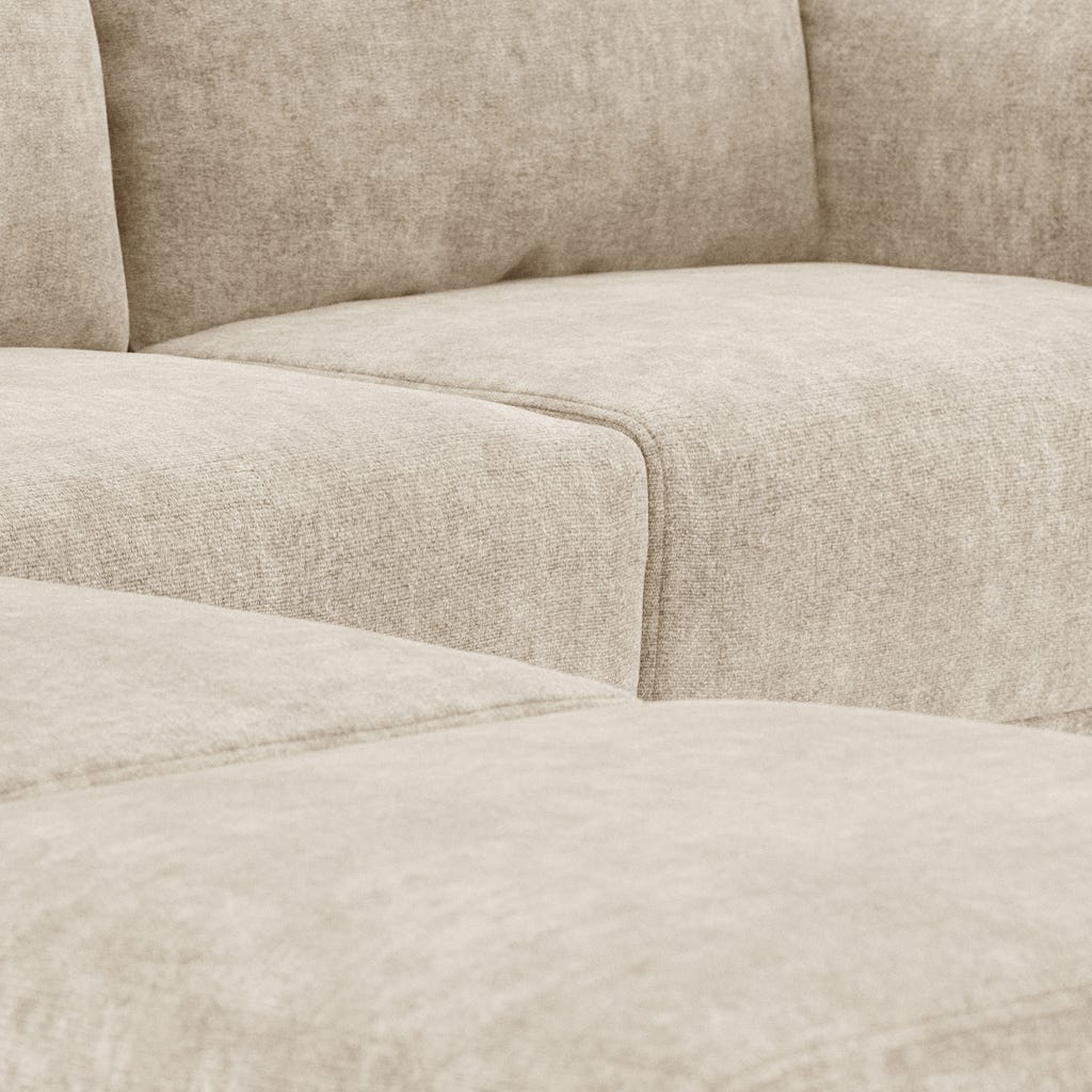 Módulo de sofá braço esquerdo bege COTILLARD - Gato Preto