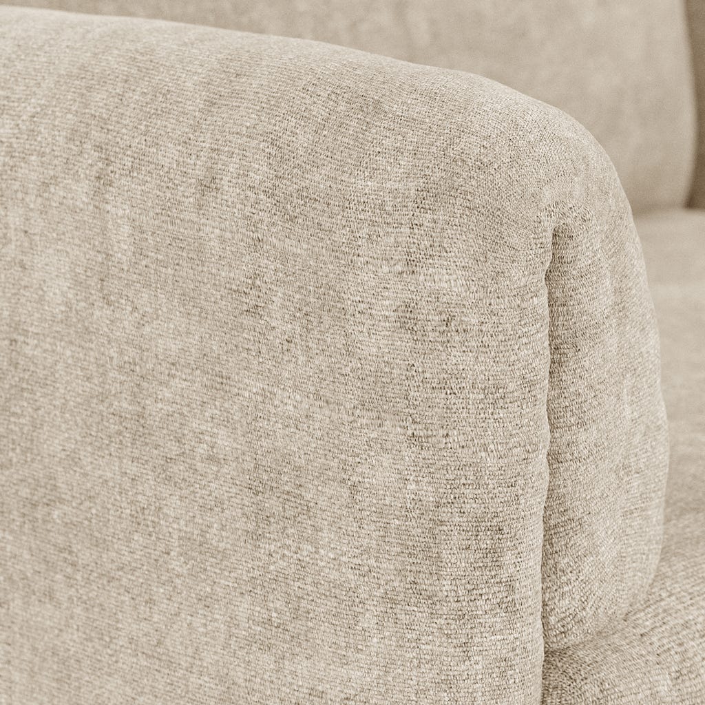 Módulo de sofá braço esquerdo bege COTILLARD - Gato Preto