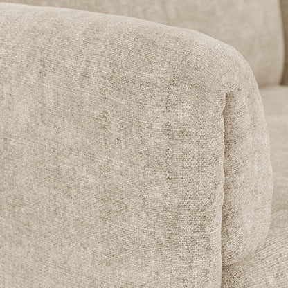 Módulo de sofá braço esquerdo bege COTILLARD - Gato Preto