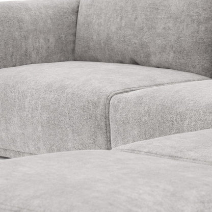 Módulo de sofá braço esquerdo cinza COTILLARD - Gato Preto