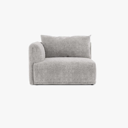 Módulo de sofá braço esquerdo cinza COTILLARD - Gato Preto