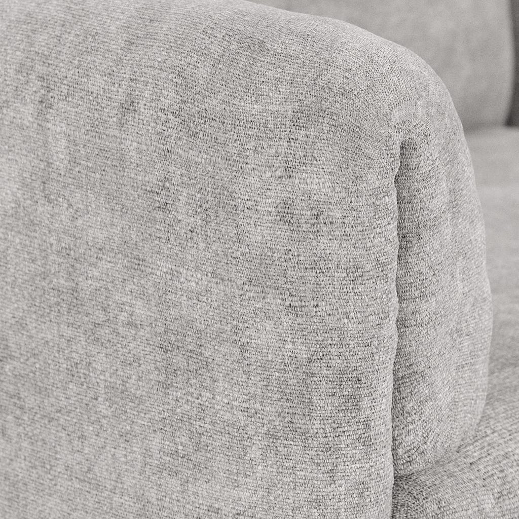 Módulo de sofá braço esquerdo cinza COTILLARD - Gato Preto