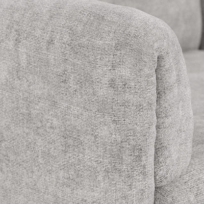 Módulo de sofá braço esquerdo cinza COTILLARD - Gato Preto