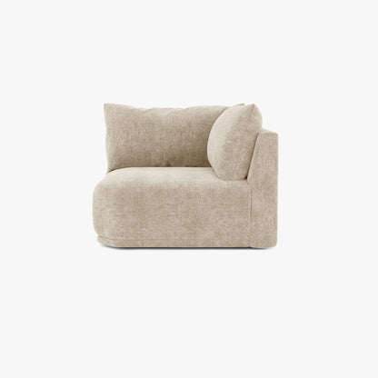 Módulo de sofá canto bege COTILLARD - Gato Preto