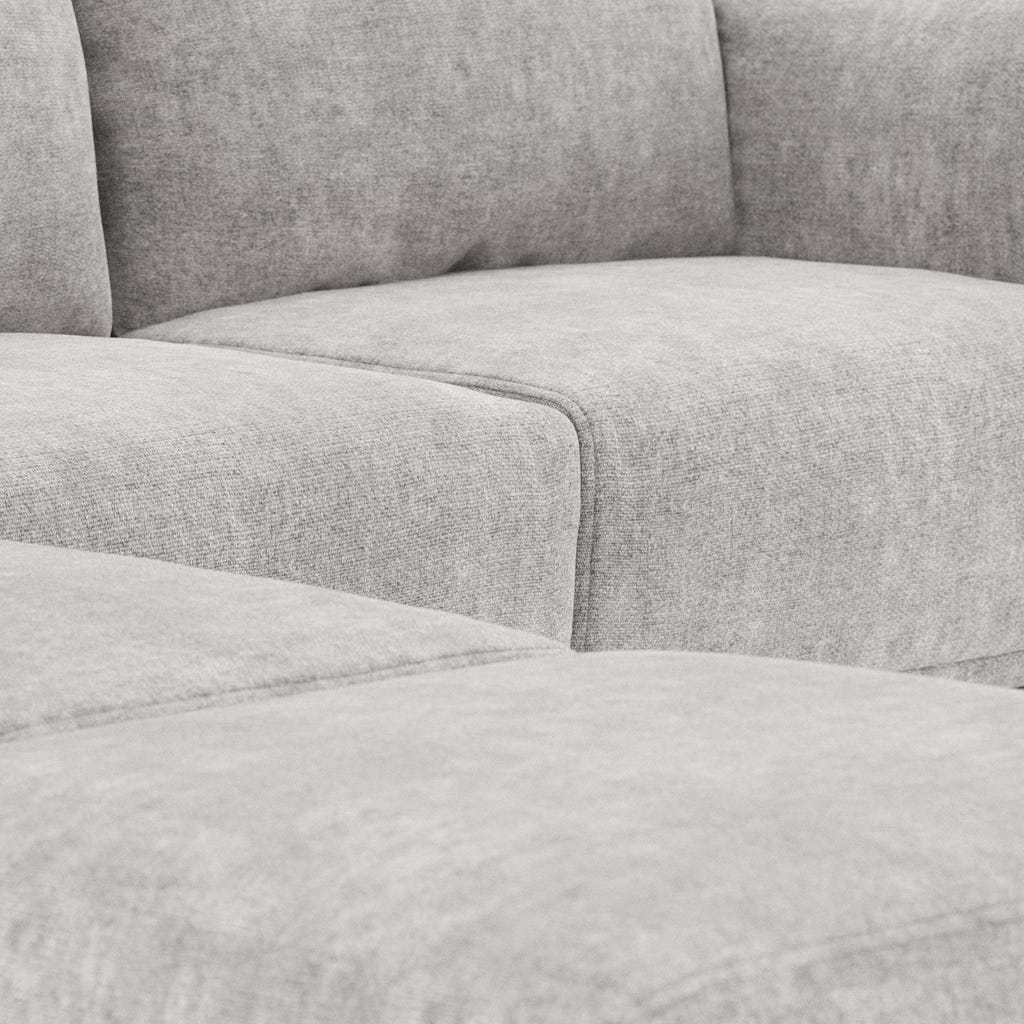 Módulo de sofá canto cinza COTILLARD - Gato Preto