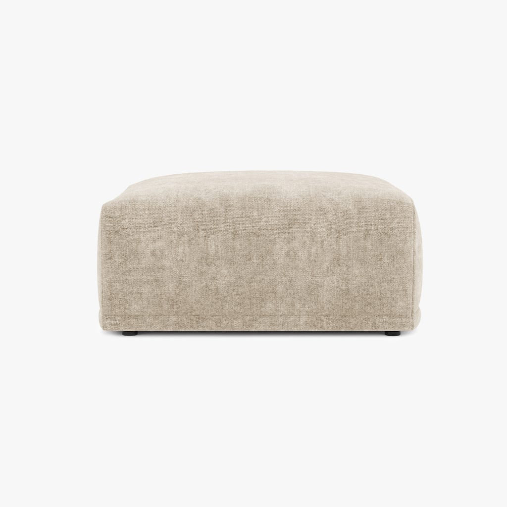 Módulo de sofá pouf bege COTILLARD - Gato Preto