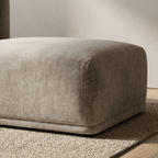 Módulo de sofá pouf cinza COTILLARD - Gato Preto