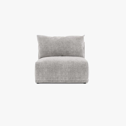 Módulo de sofá sem braço cinza COTILLARD - Gato Preto