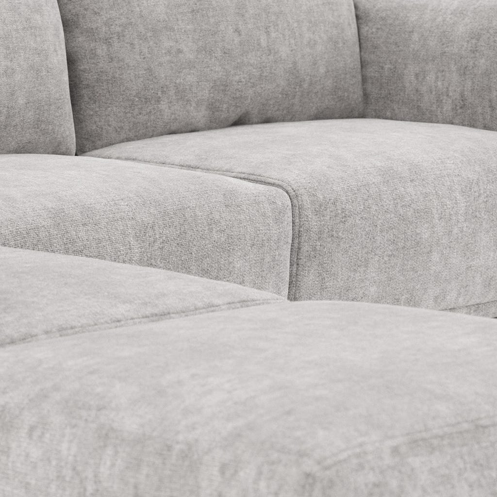 Módulo de sofá sem braço cinza COTILLARD - Gato Preto